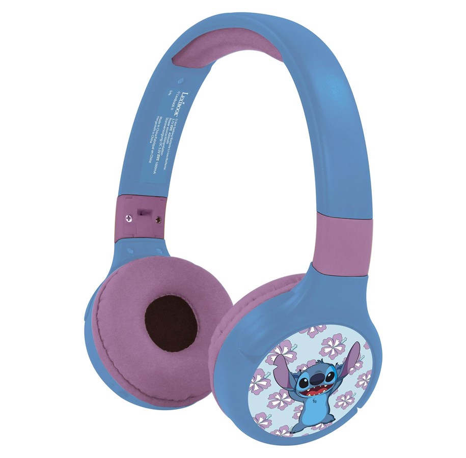 Hovedtelefoner/headset - Lexibook Disney Stitch - 2-in-1 Bluetooth & Wired Headphones with microphone and control button - HPBT010D