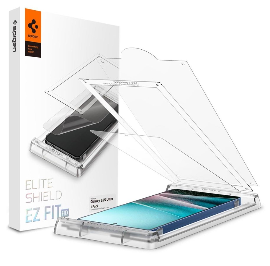 Mobil - Beskyttelsesglas - Spigen EliteShield EZ Fit HD 1 Pack - Samsung Galaxy S25 Ultra - AFL09083