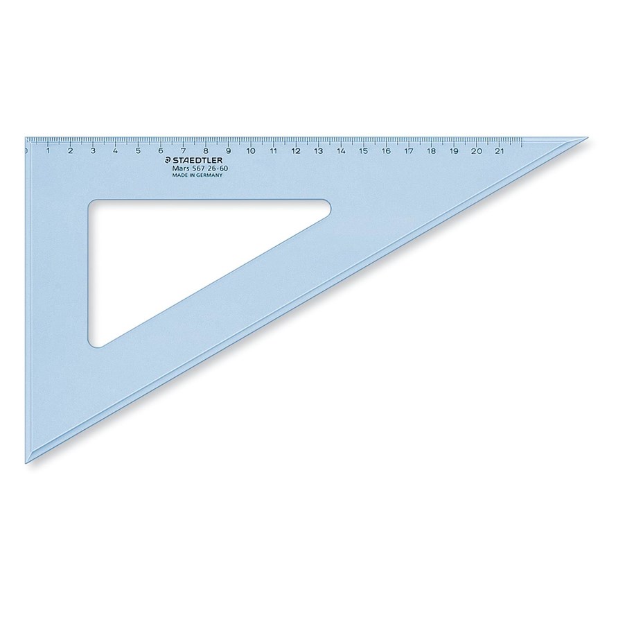 Skoletilbehør - Staedtler MARS VINKEL LINEAL SPIDS 26cm  *DEMO* - 567 26-60