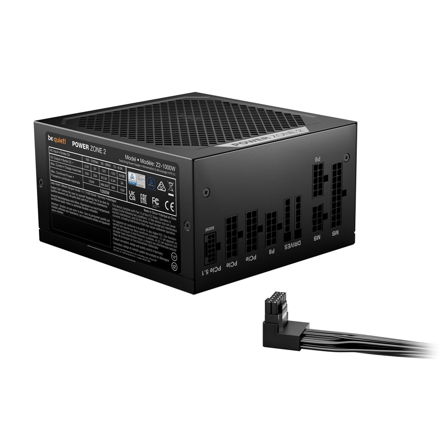 be quiet! POWER ZONE 2 1000W Strømforsyning - 1000 Watt - 140 mm - ATX ...