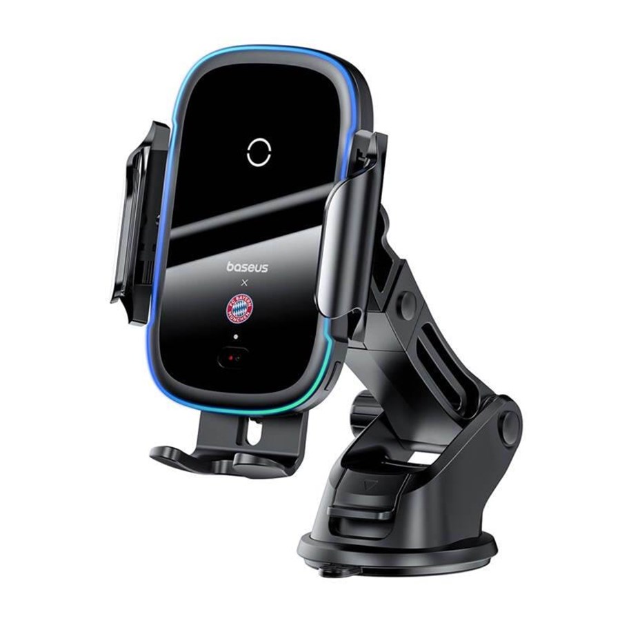 Mobil - Adaptere & Opladere - Baseus car holder with 15W charger (black) Bayern edition - C40344000113-Z1