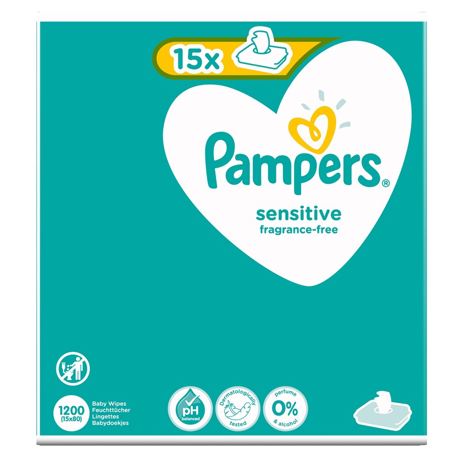Anden personlig pleje - Pampers Sensitive Wipes - 8001841063188