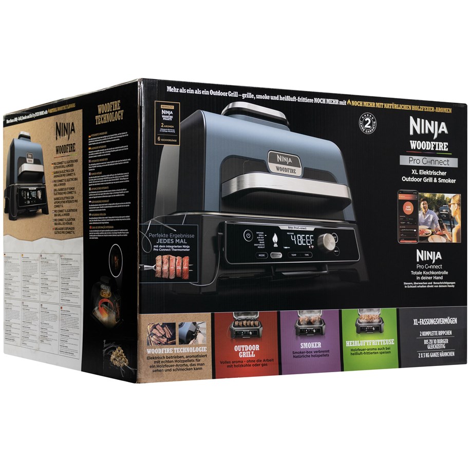 Grill og tilbehør - Ninja Woodfire Pro Connect XL Electric BBQ Grill & Smoker - OG901EU