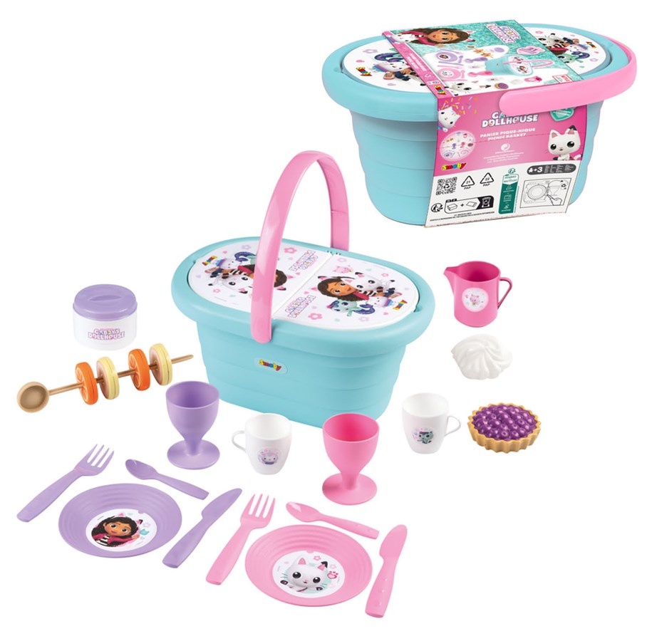Legetøj - Smoby Gabbys Dukkehus Picnickurv med Tilbehør - 7600312506