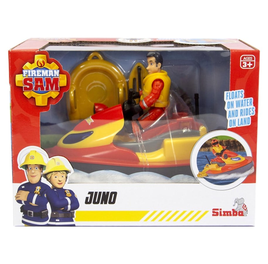 Dukker & Tilbehør - Simba Brandmand Sam Jetski Juni med Figur - 109252570038