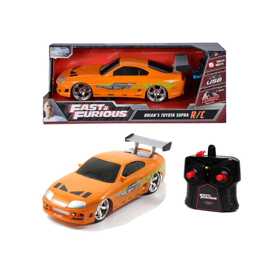 Legetøjsbil - Jada Toys Fast & Furious Radiostyret Bil Brian's Toyota, 1:16 - 253206006