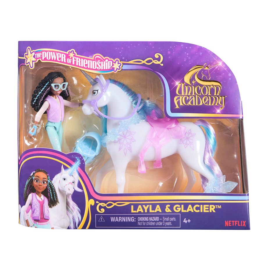 Dukker & Tilbehør - Unicorn Academy  Enhjørningeakadamiet Lille dukke V2 -Layla & Unicorn Glacier - 6072675