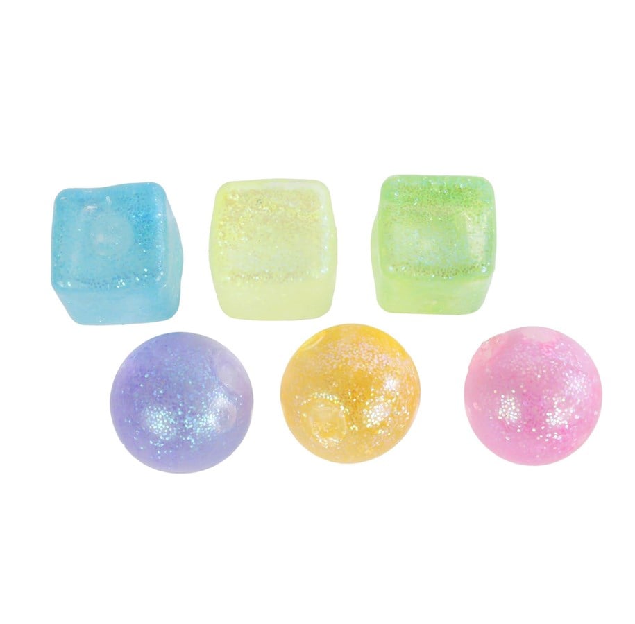 Små gaver til børn - Pocket Money Squeeze Suger ball and square 6cm assorted - 621675