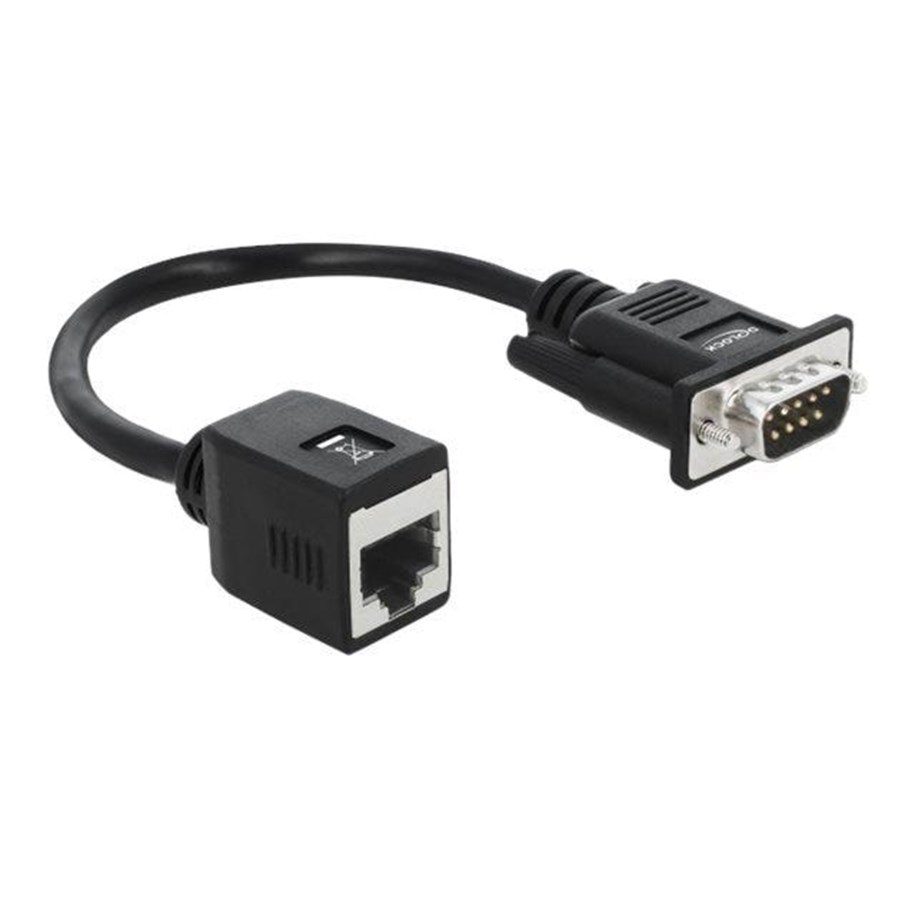 Parallel / Seriel kabel - DeLOCK Serial Adapter DB-9 to RJ-45 - 20 cm - 63999