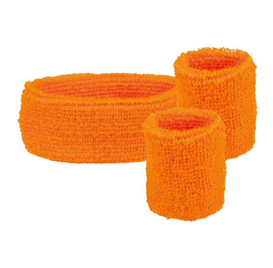 Kostumer - Boland - Sweatbands Neon Orange 3 pcs. - 01896