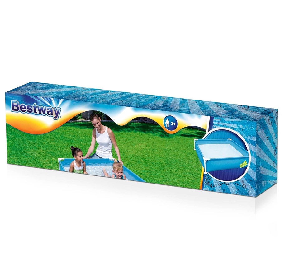 Pools og Badebassiner - Bestway Steel Frame Pool 122x122x30.5 cm - 7020026030