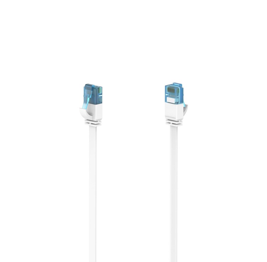 Netværkskabel - Hama Network Cable Cat6A 10Gbit/S U/Utp Flat White 15m - Hvid - 15m - 00200687