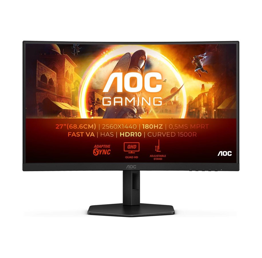 Skærm - 27" AOC G4 Series CQ27G4X - 2560x1440 (QHD) - 180Hz - VA - CQ27G4X
