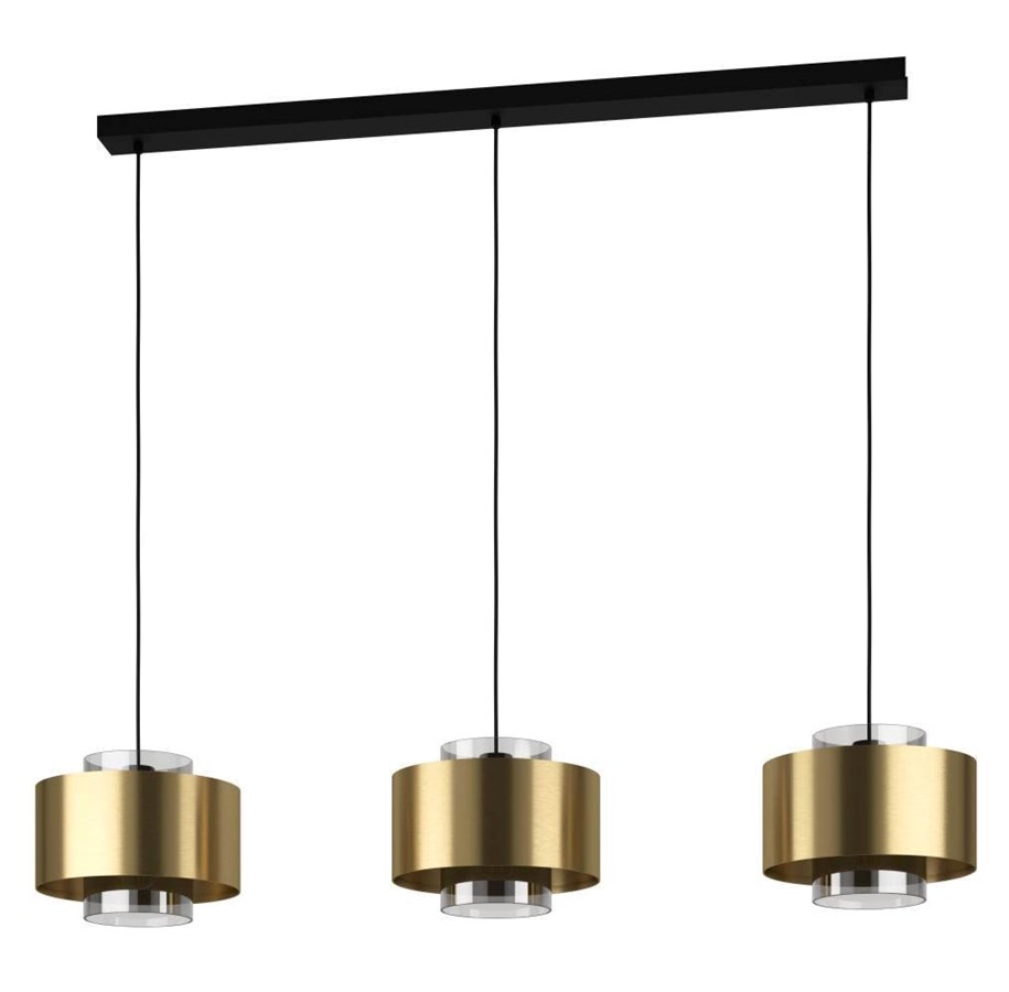 Lamper - EGLO Stars of Light DUGLIA langbordspendel 3L E27 sort/guld/sort-transparent - 390067