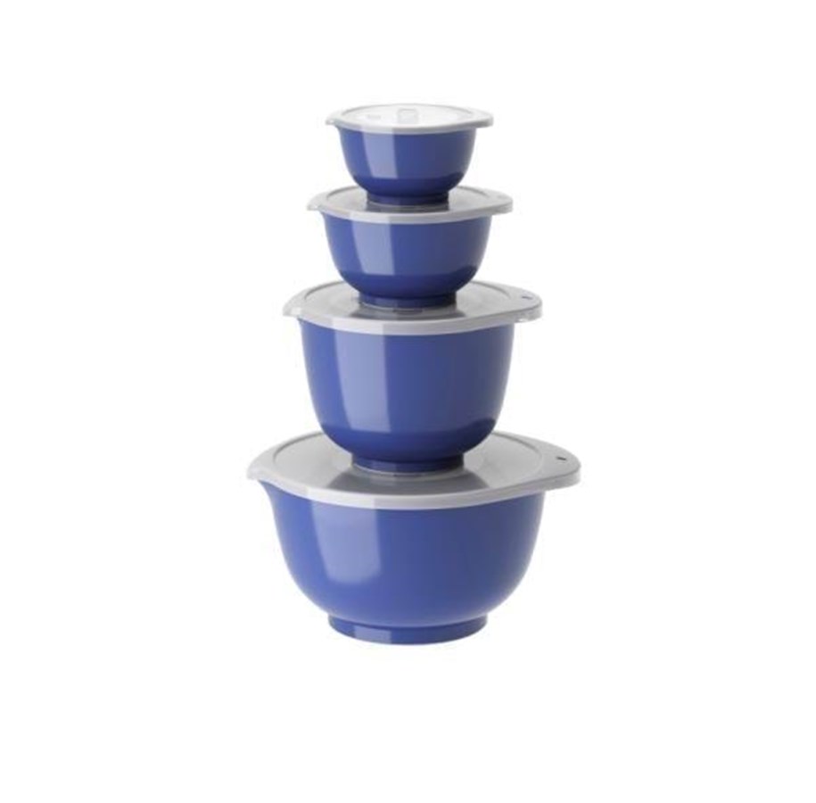 Køkkentilbehør - Rosti - Margrethe Bowls - Set of 4 + Lids (Blue) - 29965