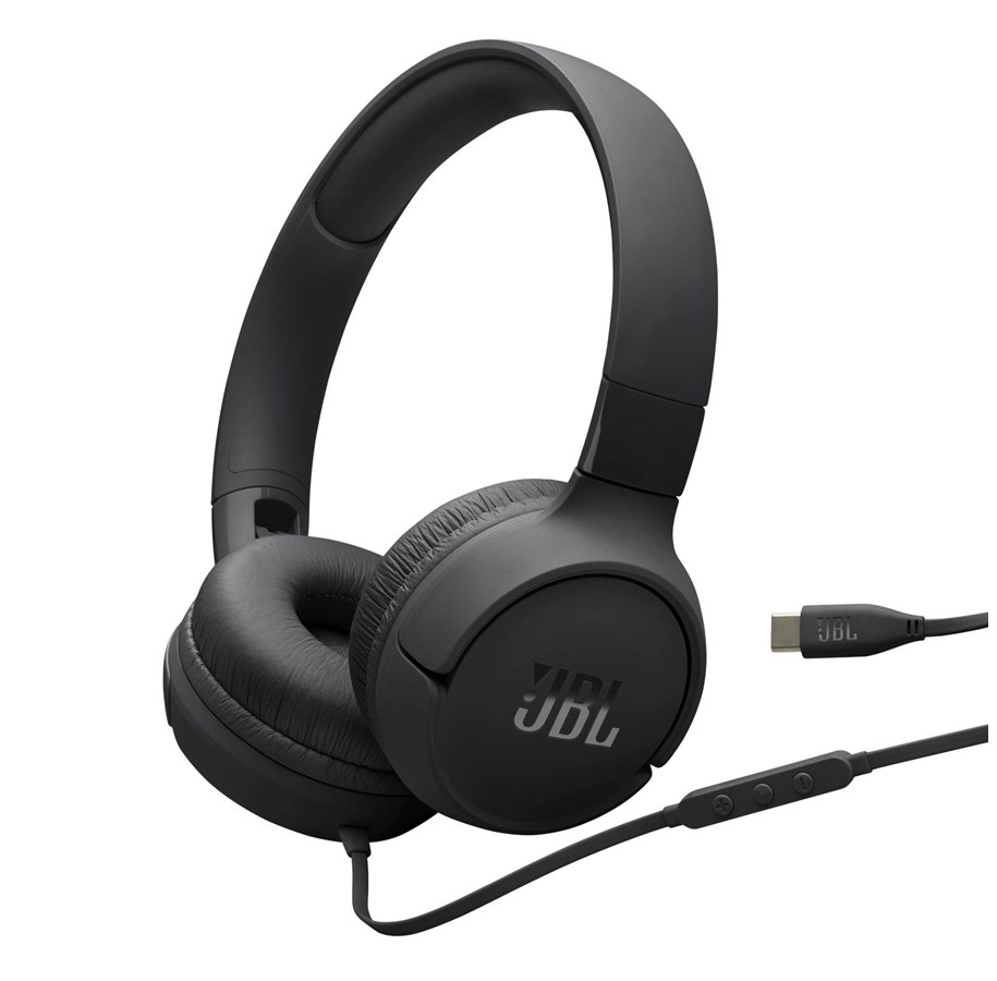 Hovedtelefoner/headset - JBL Tune 520C USB-C Wired On-ear Headphones Black - JBLT520CBLK