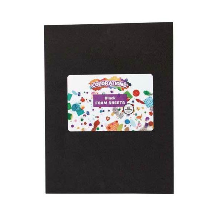 Kreativt Legetøj - Colorations - Foam Sheets Black 10 pcs. - CHCLFMBK