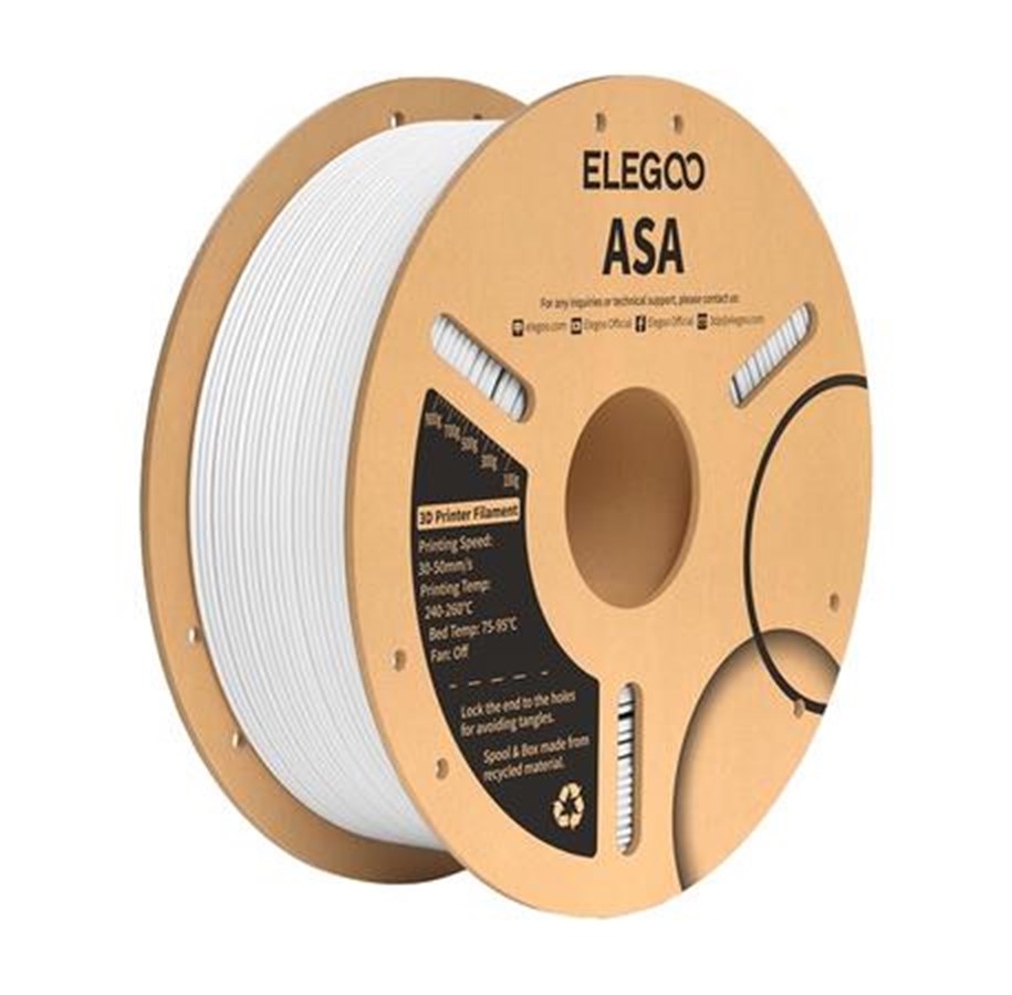 Filament/Resin - 3D-printer - Elegoo ASA Filament - White - 50.203.0183