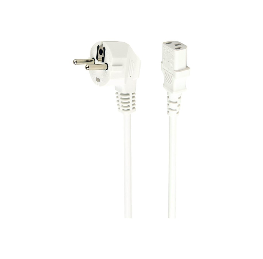 Strømkabel (intern) - Gembird PC-186W-VDE - power cable - power CEE 7/7 to power IEC 60320 C13 - 1.8 m - PC-186W-VDE