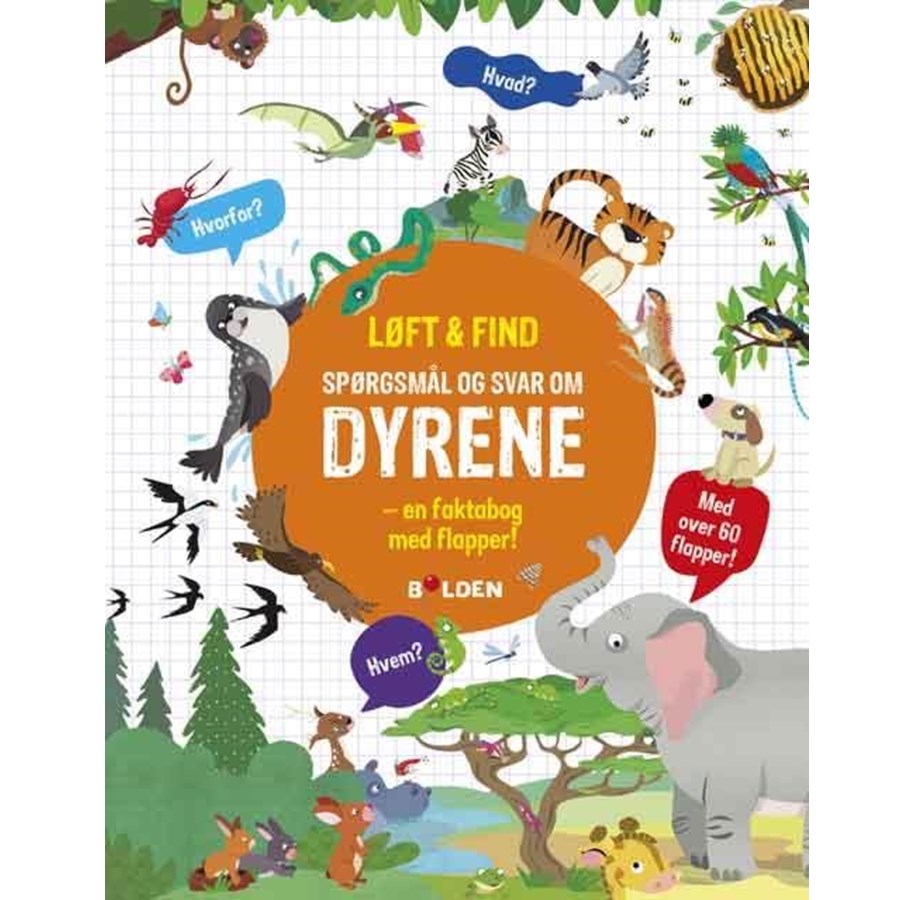 Børnebøger - Løft og find: Spørgsmål og svar om dyrene - Børnebog - Hardcover *DEMO* - 9788776260699