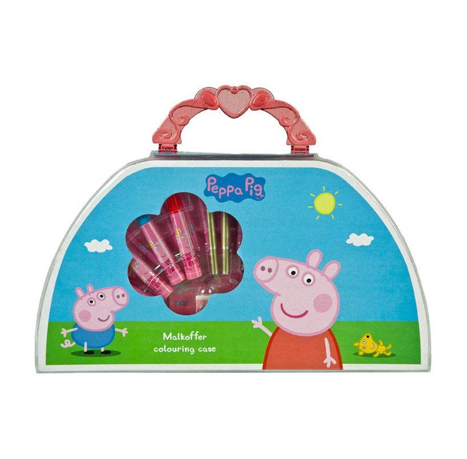 Kreativt Legetøj - Undercover Peppa Pig coloring case 51 pcs. - PIPA4221