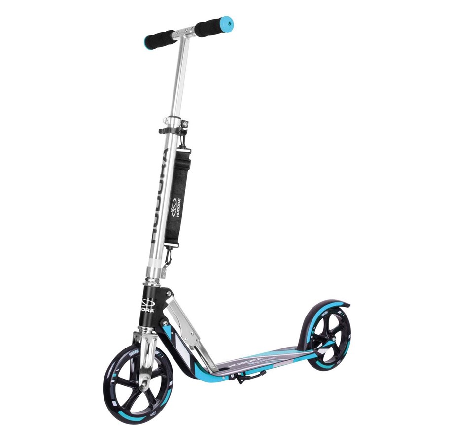 Løbecykler, Gåbiler & Scootere - Hudora Scooter Big Wheel Step RX205 - Black/Blue - 14709/01