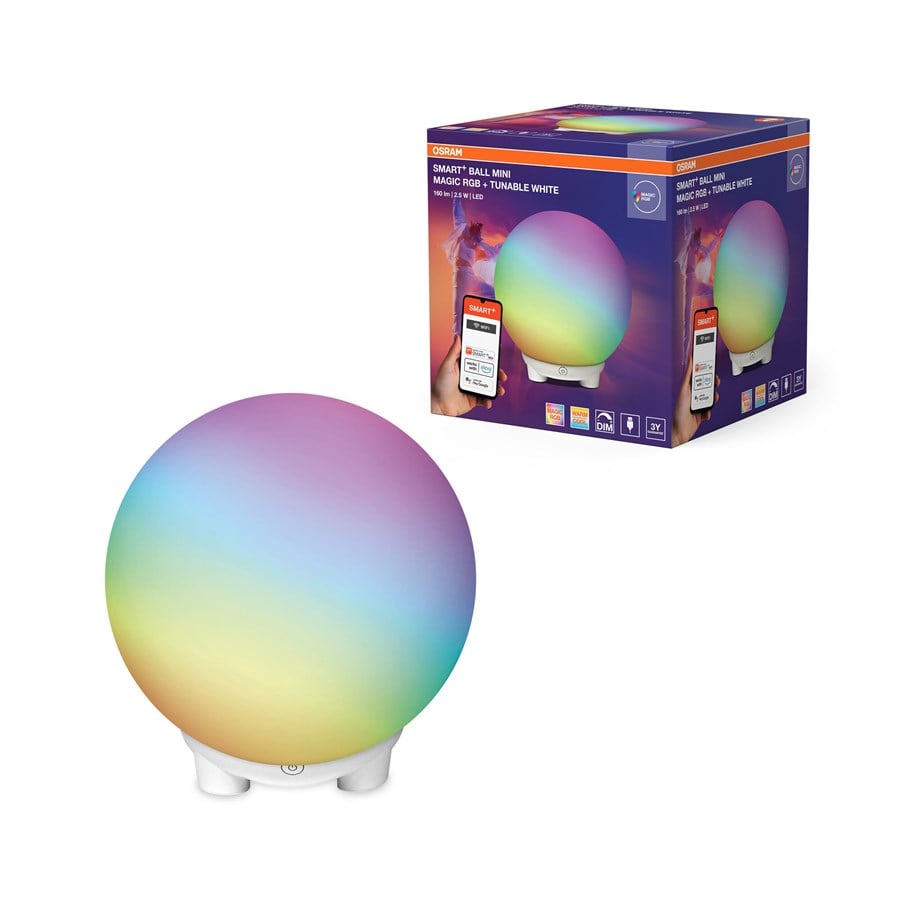 Smart Home - Osram SMART+ Ball Light 160lm 2,5W RGB+822-865 Ø130 hvid WiFi - 4099854475825