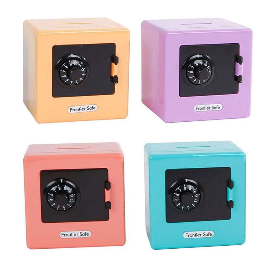 Små gaver til børn - Pocket Money Money Safe With Code 9cm - assorted - 570407