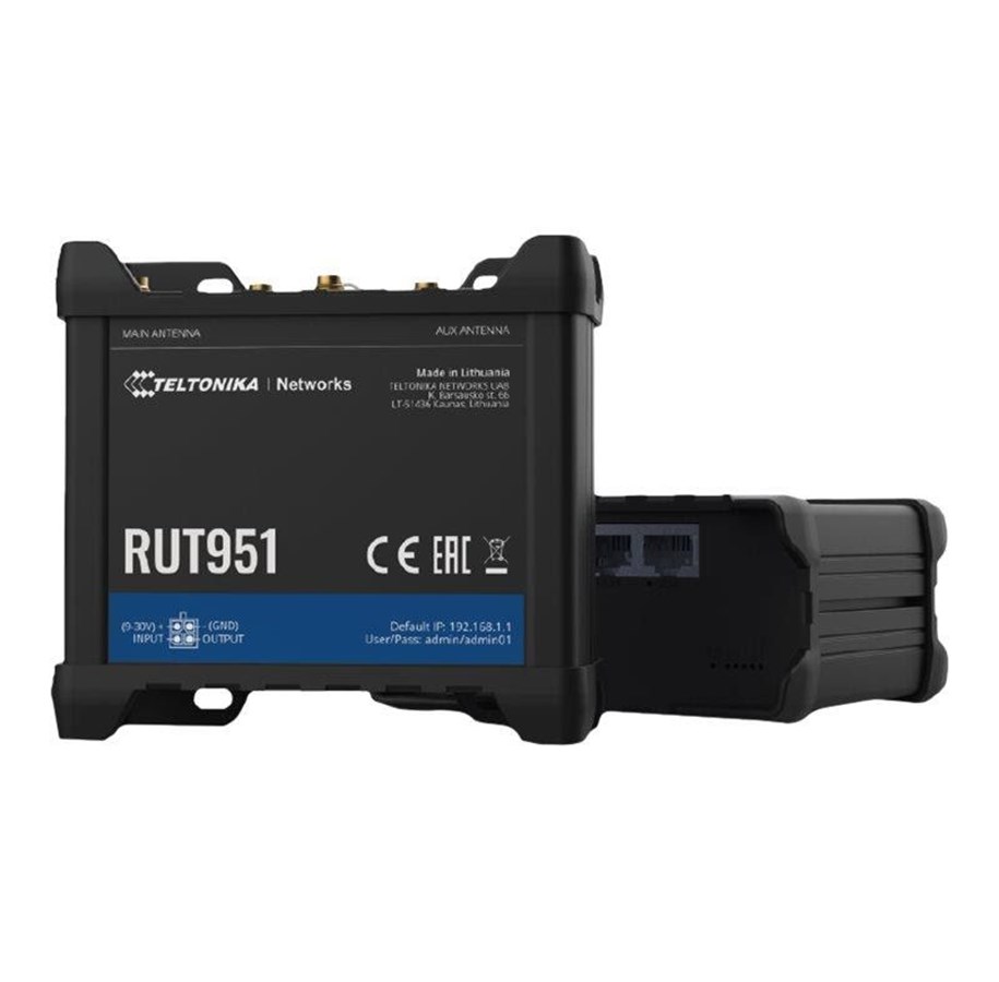 Teltonika RUT951 - wireless router - WWAN - Wi-Fi LTE - 3G 4G - DIN ...