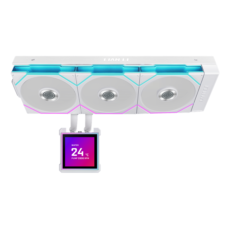 CPU Køler - Lian Li Hydroshift II LCD-S 360TL Wireless - CPU Vandkøling - Max 33 dBA - GHS2LCDS36TW