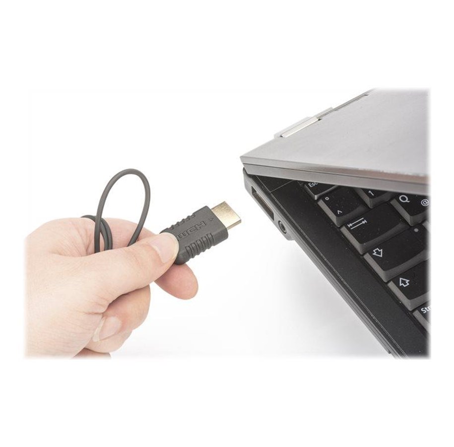 Skærmkabel - DIGITUS HDMI High Speed Connection Cable - HDMI cable with Ethernet - 2 m - DB-330120-020-S