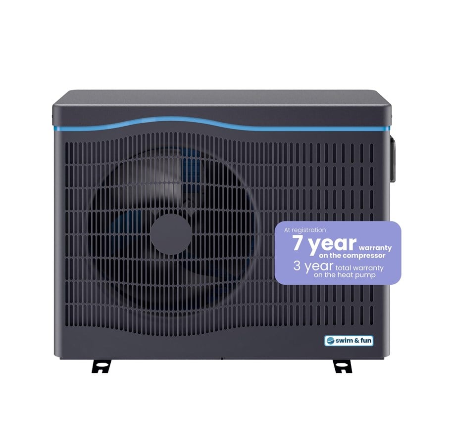 Pools og Badebassiner - Swim & Fun Fuld Inverter Varmepumpe 9kW, -7C, WiFi - 1441