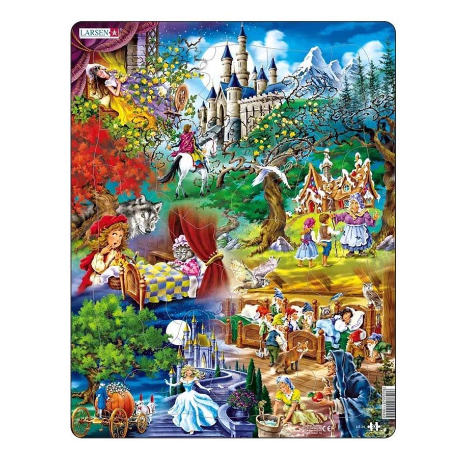 Puslespil - Selecta Play Larsen Jigsaw Puzzle Grimm's Fairy Tales 33 pcs. 2D Puslespil - LA-US24