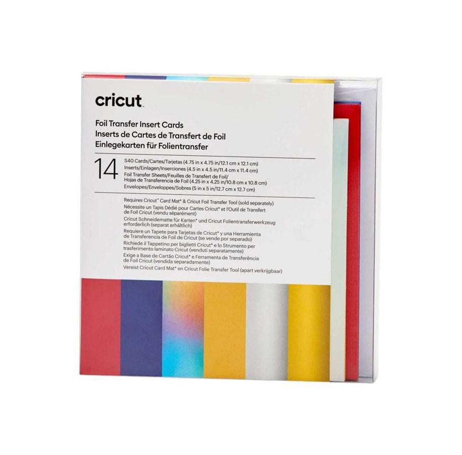 Labelprinter - Cricut Celebration Sampler - foil transfer kit - blue red white silver gold maize holographic silver - 2009478