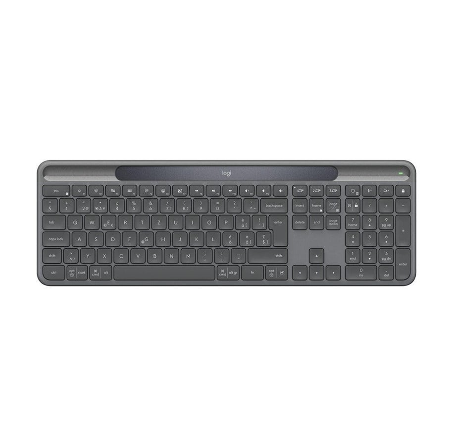 Tastatur - Logitech K980 Signature Slim Solar+ for Business - Tastatur - Schweizisk - Grå - 920-013772