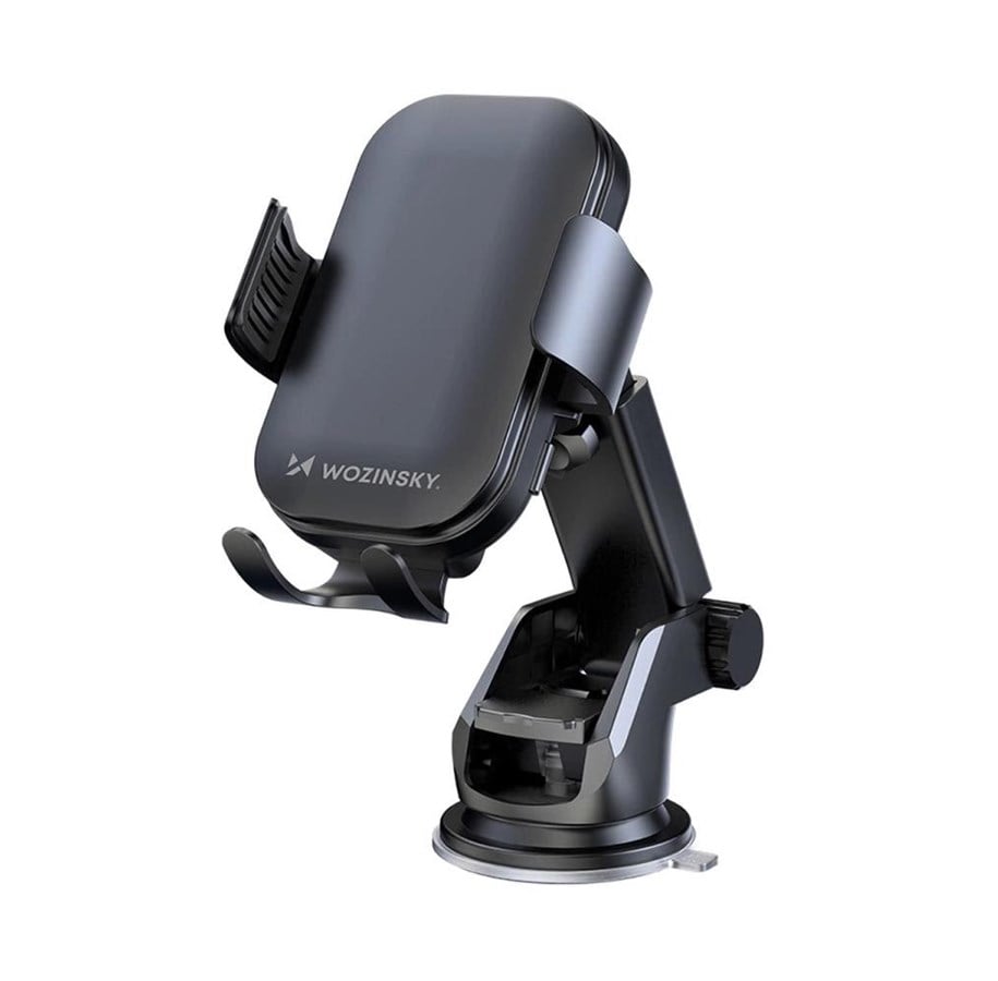 Mobil - Andet Tilbehør - Wozinsky WUMID Phone Holder with Inductive Charger 15W for Car Dashboard - Black - 5907769308857
