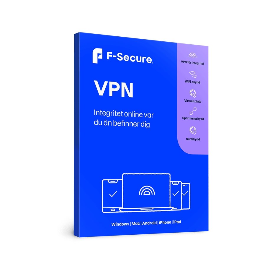 Antivirus & sikkerhed - F-Secure VPN - subscription licence (1 year) - 1 mobile device / tablet - Elektronisk - FCFFBR1N001NM
