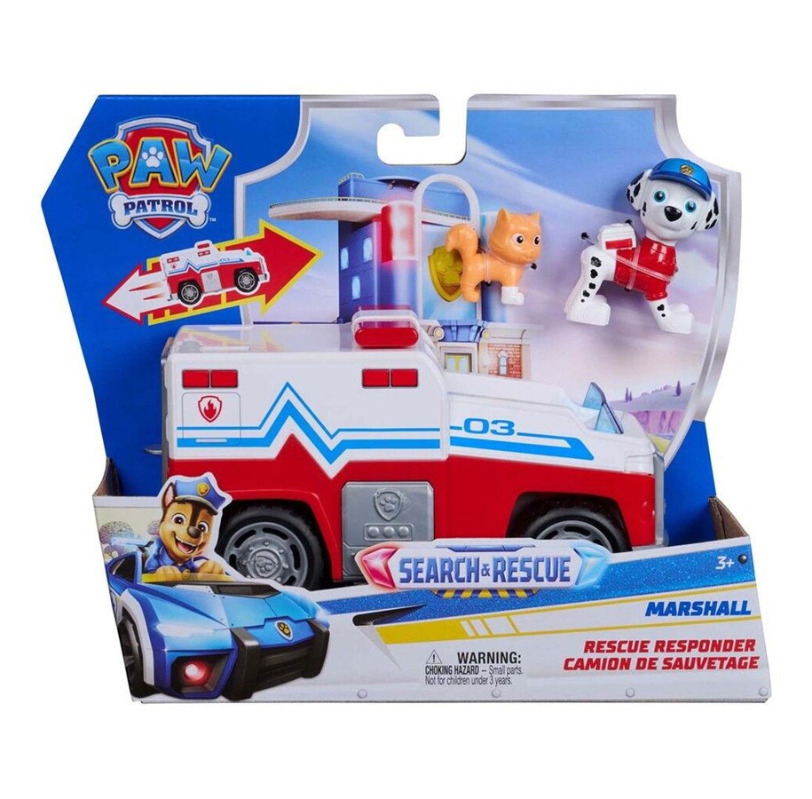Legetøjsbil - Paw Patrol Search&Rescue Themed Vehicle-Marshall - 97236 / 6074776