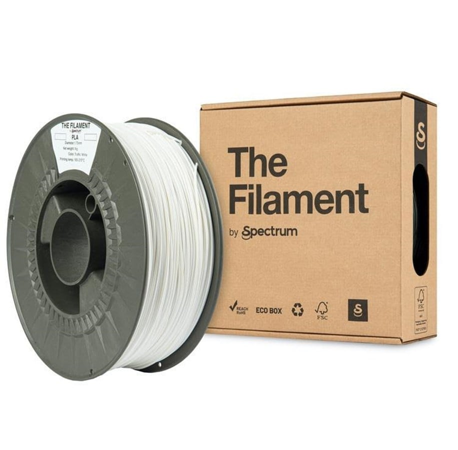 Filament/Resin - 3D-printer - Spectrum The Filament / PLA / Traffic White / ⌀ 1.75 mm / 1 kg - TF-24001