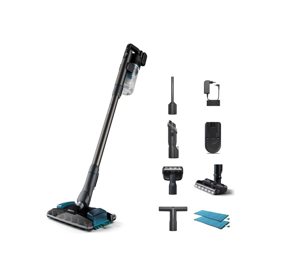Håndstøvsuger - Philips Stangstøvsuger 8000 Series XC8055 - vacuum cleaner - cordless - stick/handheld - deep petrol - XC8055/01