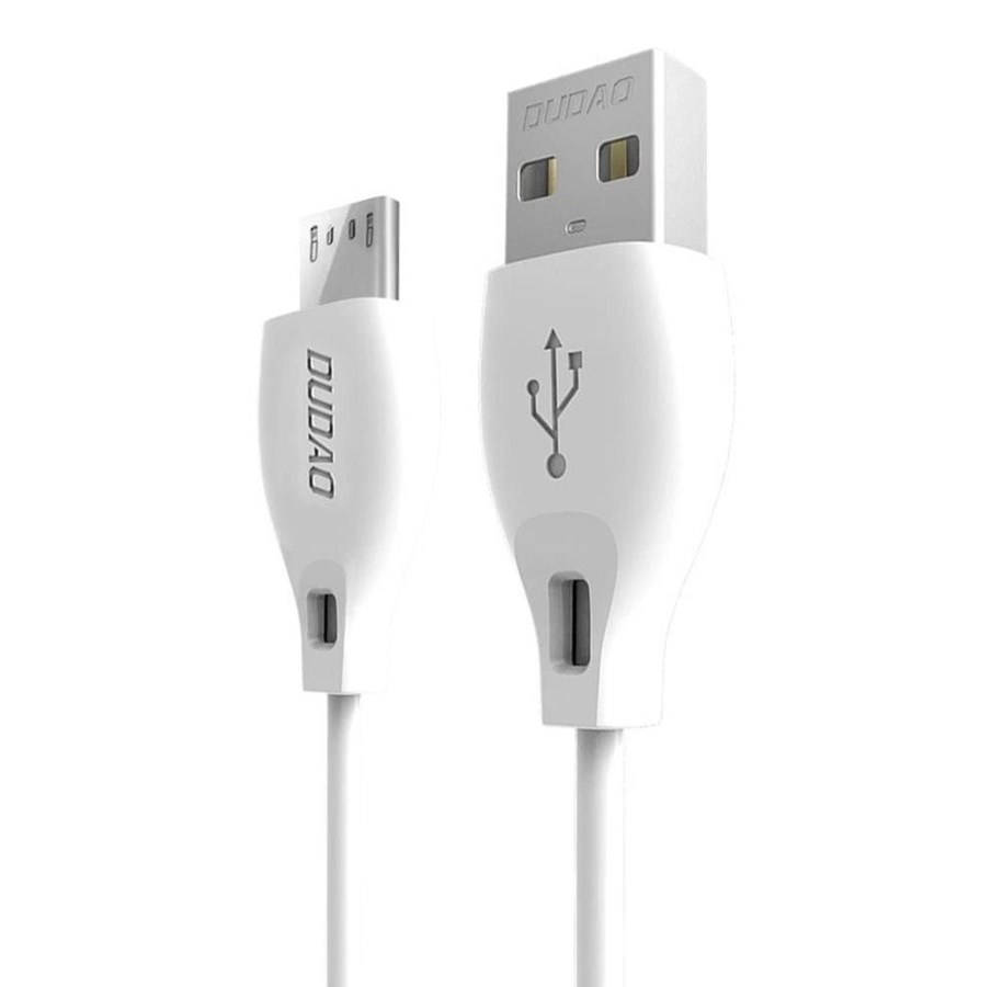 USB kabel - Dudao L4M USB-A - MicroUSB 2.4 A 1m cable - white - 6976625335138
