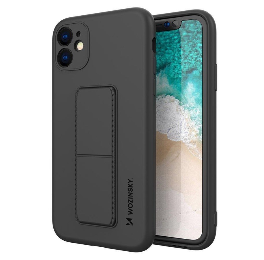 Mobil - Covers & Cases - Wozinsky  Kickstand Case Silicone Case with Stand Samsung Galaxy M31s Case Black - 9111201941021
