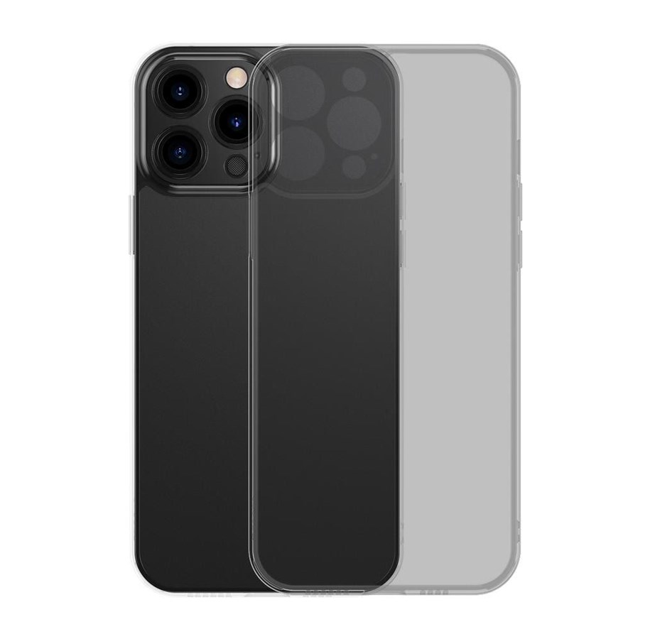 Mobil - Covers & Cases - Baseus Frosted Glass Case Cover for iPhone 13 Pro Hard Cover with Gel Frame black (ARWS000401) - ARWS000401