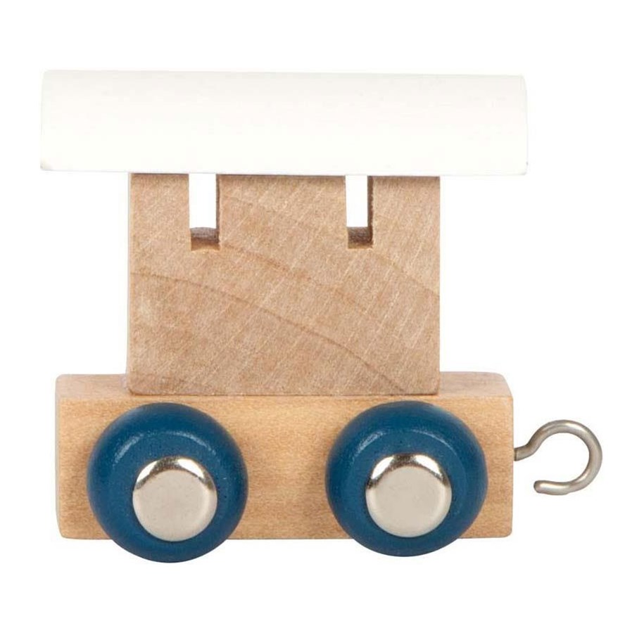 Trælegetøj - Small Foot - Wooden Letter Train Polar - Wagon White - 12 pieces - 12569-display12