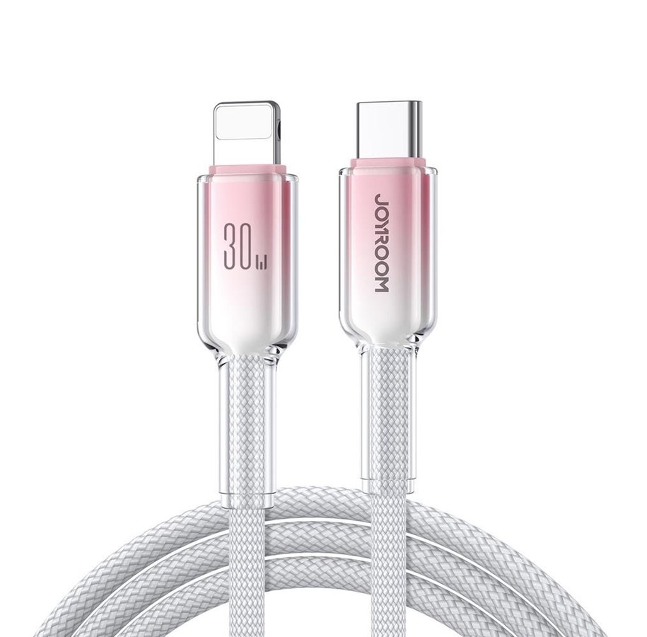 USB kabel - Joyroom S-A42 Crystal-Clear Series 30W USB-C - Lightning cable 1.2m - white - S-A42_CL_W