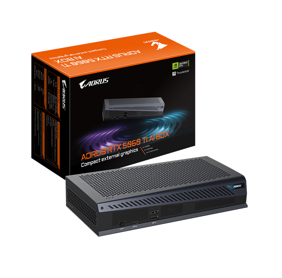 Grafikkort - GIGABYTE GeForce RTX 5060 Ti AORUS AI BOX - 16GB GDDR7 RAM - Grafikkort - GV-N506TIXEB-16GD