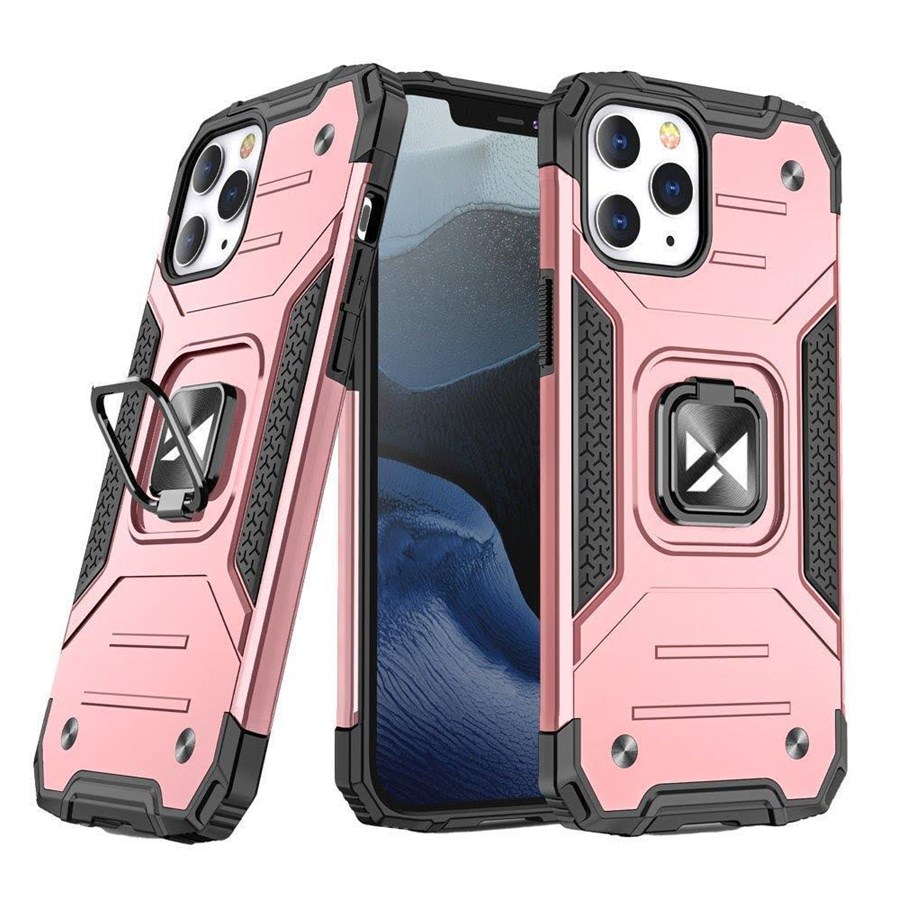 Mobil - Covers & Cases - Wozinsky Ring Armor Armored Hybrid Case Cover + Magnetic Holder iPhone 13 mini rose - 9111201944824