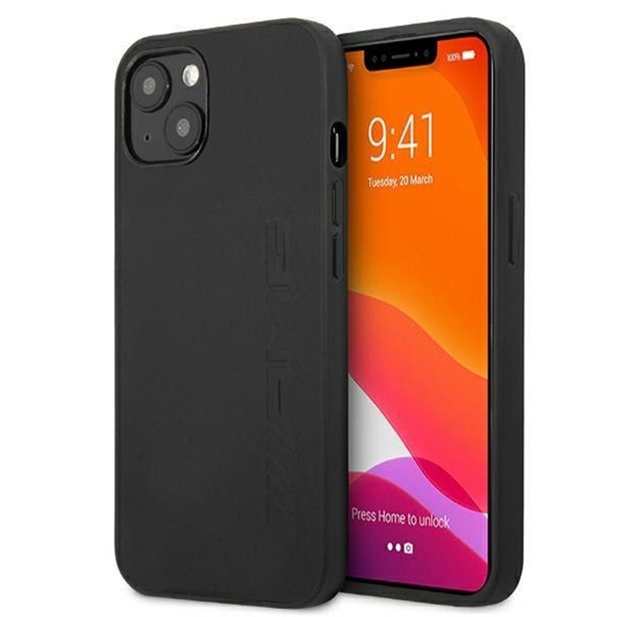 Mobil - Covers & Cases - Mercedes AMG Leather Hot Stamped Case for iPhone 13 mini - Black - 3666339018856