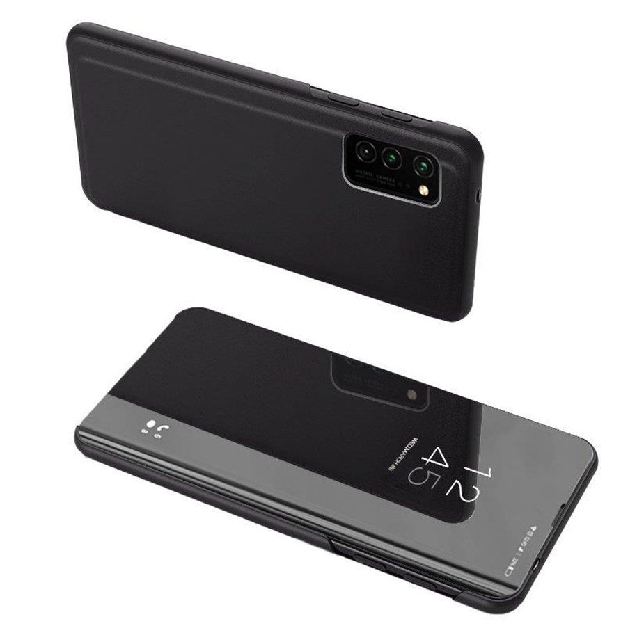 Mobil - Covers & Cases - Hurtel Clear View Case Cover for Samsung Galaxy A72 4G Black - 5907769324536
