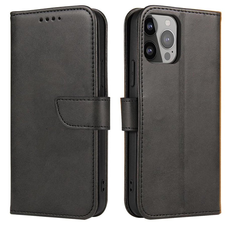 Mobil - Covers & Cases - Hurtel Magnet Case for Samsung Galaxy A14 5G Cover with Flip Wallet Stand Black - 9145576270967